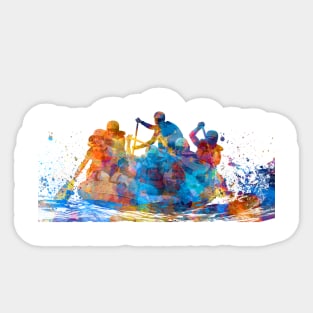 whitewater rafting-watercolor Sticker